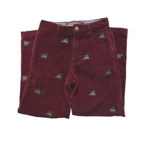 Vineyard Vines Kids Corduroy Pants Boys Christmas Tree Car Embroidered 2T
